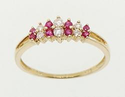 Ruby and Diamond 14K Gold Ringruby 