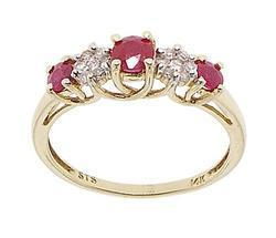 Ruby and Diamond 14K Gold Ringruby 