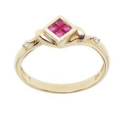 Ruby Diamond and 14K Gold Ringruby 