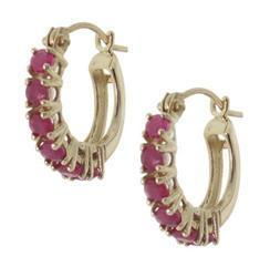 .50ct Ruby Gold Huggie Earringsruby 