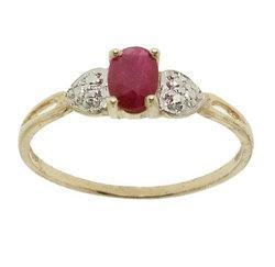 Oval Cut Ruby Gold Ringoval 