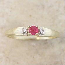 RUBY GOLD GEMSTONE BAND RINGruby 