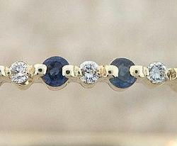 SAPPHIRE DIAMOND GOLD BANGLE BRACELETsapphire 