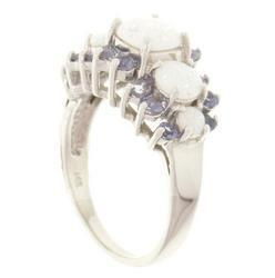 Opal Tanzanite 14K White Gold Ringopal 