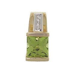 Peridot Diamond Gold Pendantperidot 