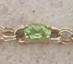 PERIDOT GOLD GEMSTONE BRACELETperidot 