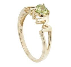 Heart Peridot Genuine Gold Mom Ringheart 