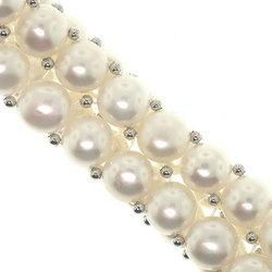 Freshwater Pearl Sterling Silver Two Strand Braceletfreshwater 