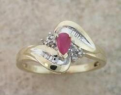 Ruby Diamond Gold Gemstone Ringruby 