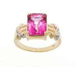 Pink Topaz and Diamond Ringpink 