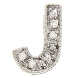 Diamond Initial Pendant in 14K White Gold-The Letter Jdiamond 