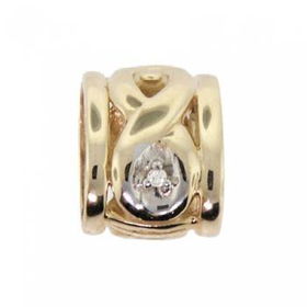 Yellow White Gold Slide Pendant Diamond Figure 7 Designyellow 