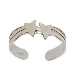 Adjustable White Gold Shooting Star Toe Ringadjustable 