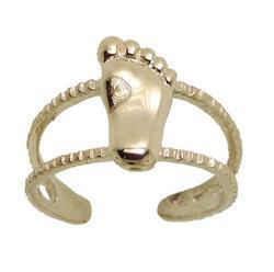 Adjustable Laser Cut Gold High Polished Foot Toe Ringadjustable 