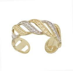 Two-Tone Gold Adjustable Toe Ringtwo 