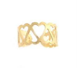 14 K Gold Heart Cut Toe Ringgold 