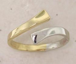 Adjustable Two-tone 14K Gold Wrap Toe Ringadjustable 