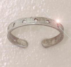 Genuine White Gold Porthole Toe Ringgenuine 