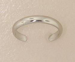 Adjustable 14K White Gold Classic Wrap Toe Ringadjustable 