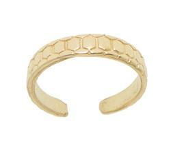 Adjustable 14K Gold Honeycomb Toe Ringadjustable 