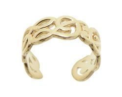 Adjustable Woven Gold Decorative Toe Ringadjustable 