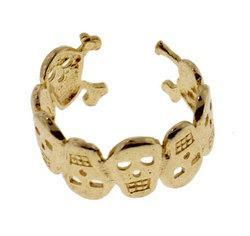 14K Gold Skulls Toe Ringgold 