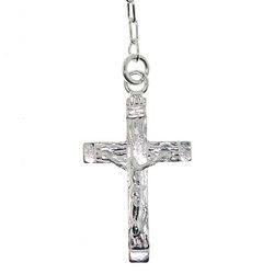 Sterling Silver Catholic Rosary Bead Cross Necklacesterling 