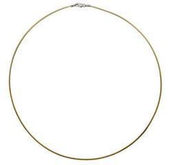 Reversible Two-tone 10K Gold 1.5mm 17' Omega Necklacereversible 