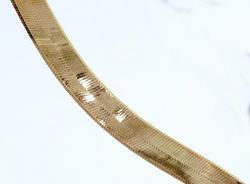 Genuine Gold Herringbone 18' Necklacegenuine 