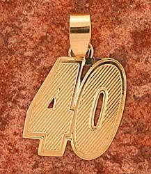 Number 40 Genuine Gold Racing Pendantnumber 