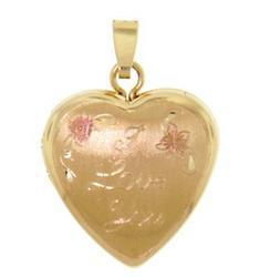 Genuine 14K Gold I LOVE YOU Heart Locket Pendantgenuine 