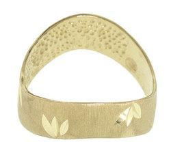 Diamond Cut Gold Brushed Thumb Ringdiamond 