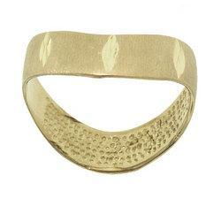 Diamond Cut Gold Brushed Thumb Ringdiamond 