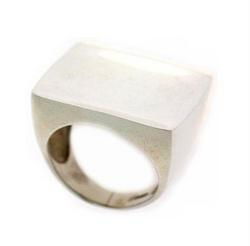 Sterling Silver Square Mirror Ringsterling 