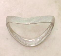 Brushed White Gold Thumb Ringbrushed 