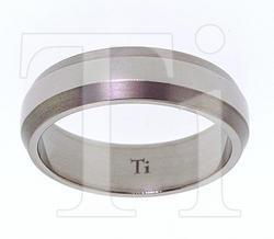 Mens Titanium Brushed and Polished Ring Bandmens 