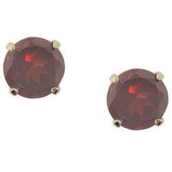 An Impressive Pair of Garnet 14K Gold Stud Earringsimpressive 