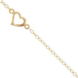 Multiple Heart Ankle Bracelet Made of 14K Yellow Goldmultiple 