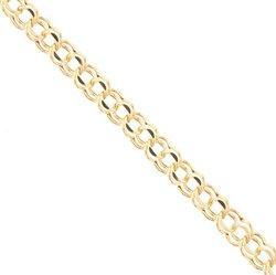 Double Link Charm Bracelet in 14K Yellow Golddouble 