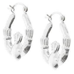 Claddagh Hoop Earrings in Fourteen Karat White Goldcladdagh 