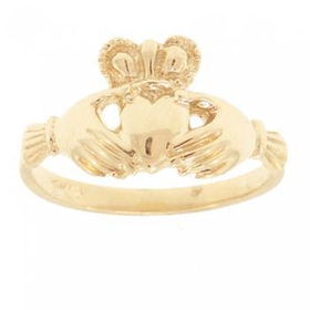 New Yellow Gold Claddagh Ring Symbols Irish Love Sz= 6yellow 