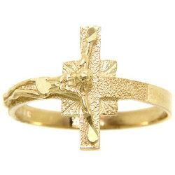 Jesus on Crucifix Ring Made of 14K Gold (Yellow)jesus 