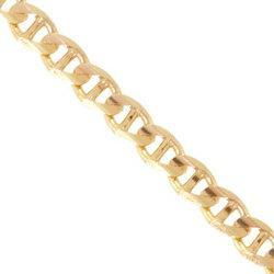 14K Yellow Gold Ankle Bracelet-Marine Link with Lobster Claspyellow 