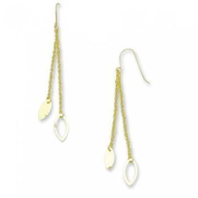 14K Yellow Gold Dangle Earrings Rope & Marquiseyellow 