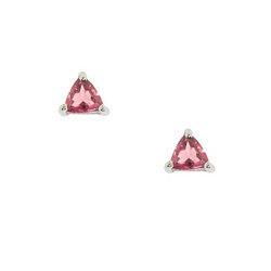 Pink Tourmaline 14K White Gold Stud Earringspink 