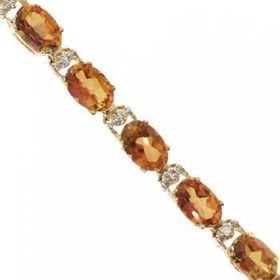 10KT Gold Tennis Bracelet Twilight Mystic Topaz Diamondgold 