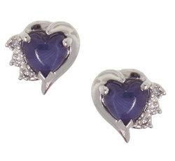 Starburst Sapphire and Diamond White Gold Earringsstarburst 