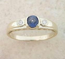 SAPPHIRE DIAMOND 14K GOLD RING BANDsapphire 