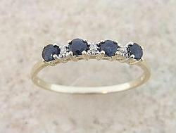 SAPPHIRE DIAMOND GOLD GEMSTONE RINGsapphire 