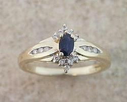 SAPPHIRE DIAMOND GOLD GEMSTONE RINGsapphire 